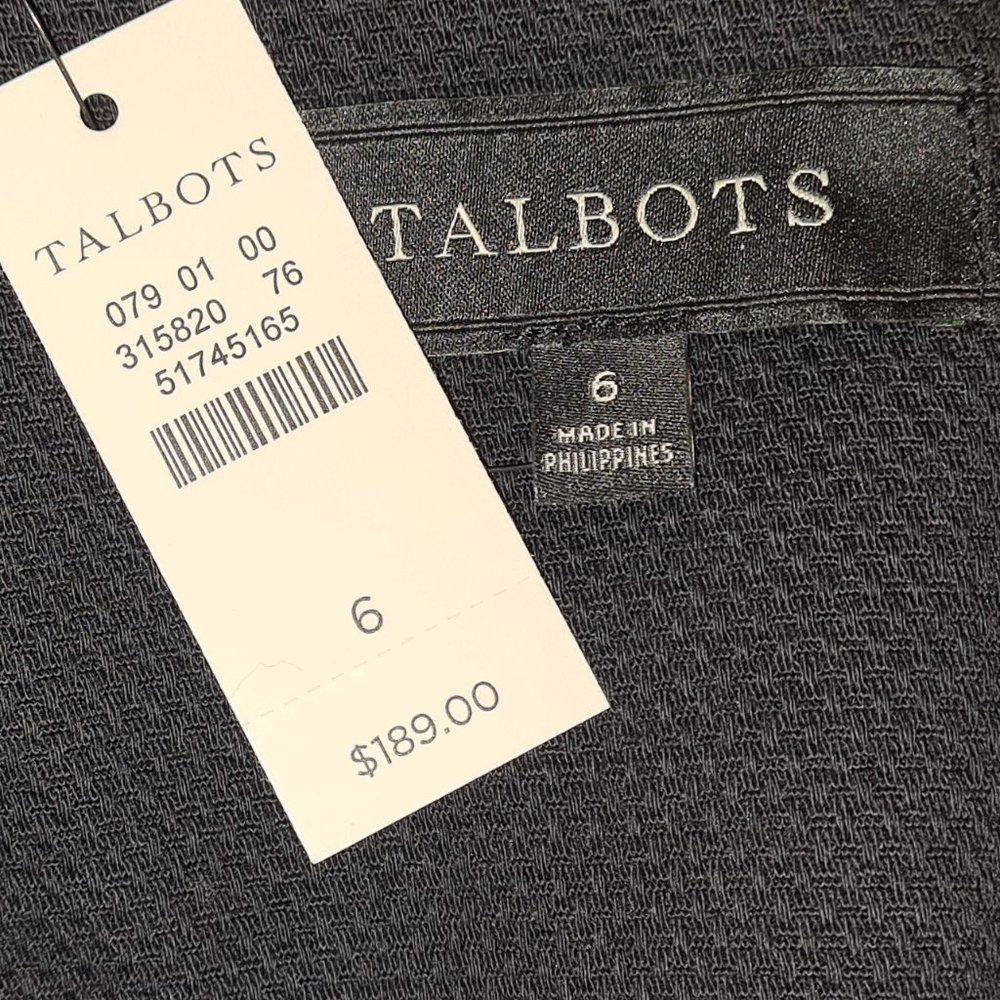 Talbots NWT Black Textured Blazer size 6 - Picture 11 of 11